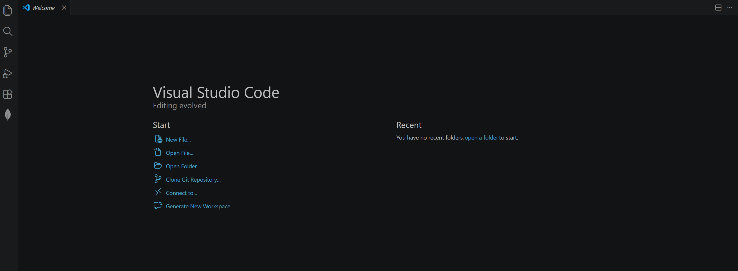 VS Code setup completion screen with the Finish button highlighted